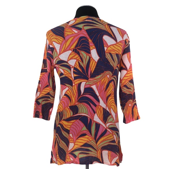 SOLD - J.Crew - Vintage Stella Print Multicolor Textured Cotton Tunic - Picture 6 of 9